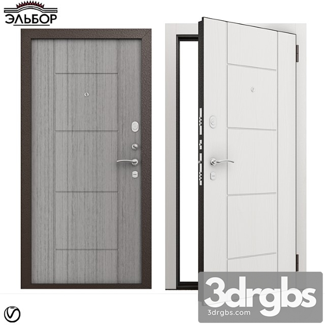 Entrance doors elbor dubai 3dsmax Download - thumbnail 1