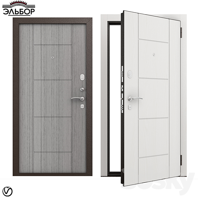 Entrance doors Elbor Dubai 3DSMax File - thumbnail 1