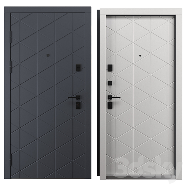 Entrance metal door Bacardi (QDoors) 3DS Max Model - thumbnail 3