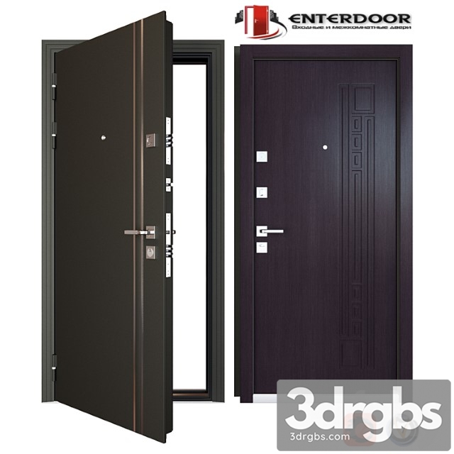 Entrance metal door enterdoor kvadroline 3dsmax Download - thumbnail 1