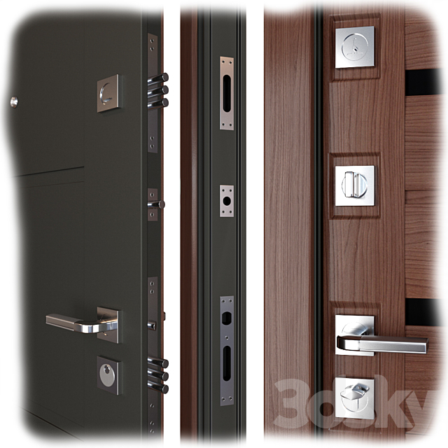 Entrance metal door EnterDoor Maestro 3ds Max - thumbnail 2