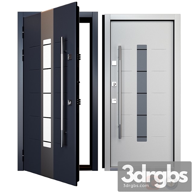 Entrance metal door inox s-1 (your frame) 3dsmax Download - thumbnail 1