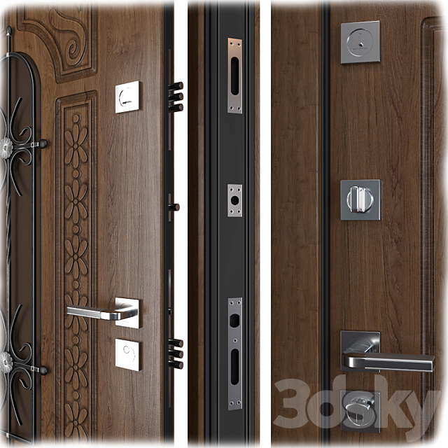 Entrance metal door of Vezha 4 3d (Your Frame) 3ds Max - thumbnail 2