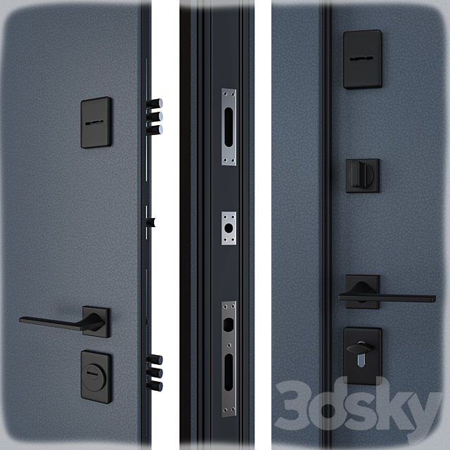 Entrance metal door Olimpia (Abvehr) 3DS Max Model - thumbnail 2