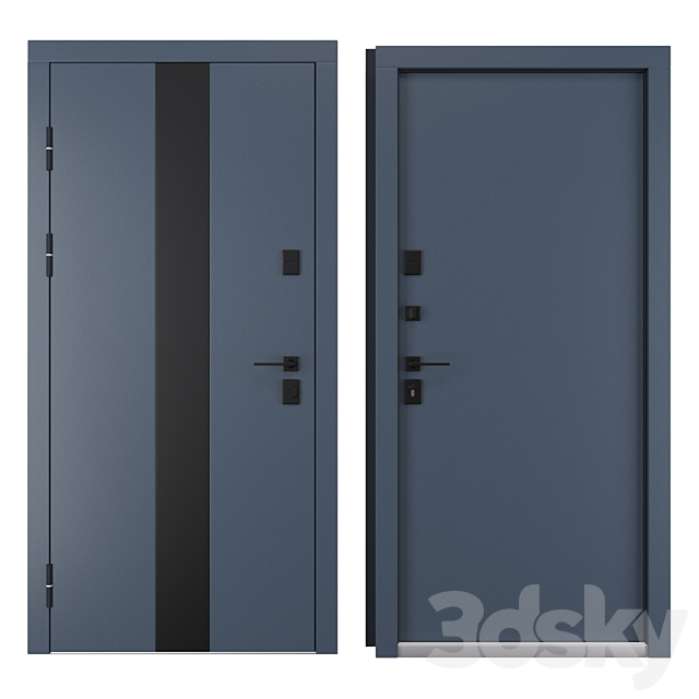 Entrance metal door Olimpia (Abvehr) 3DS Max Model - thumbnail 3