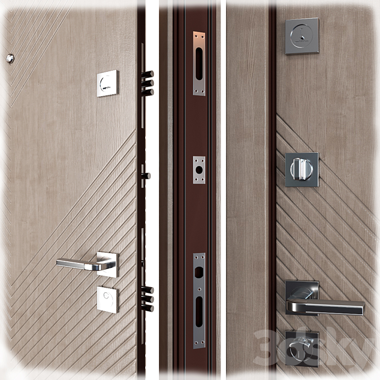 Entrance metal door Olion (Zimen) 3DS Max - thumbnail 2