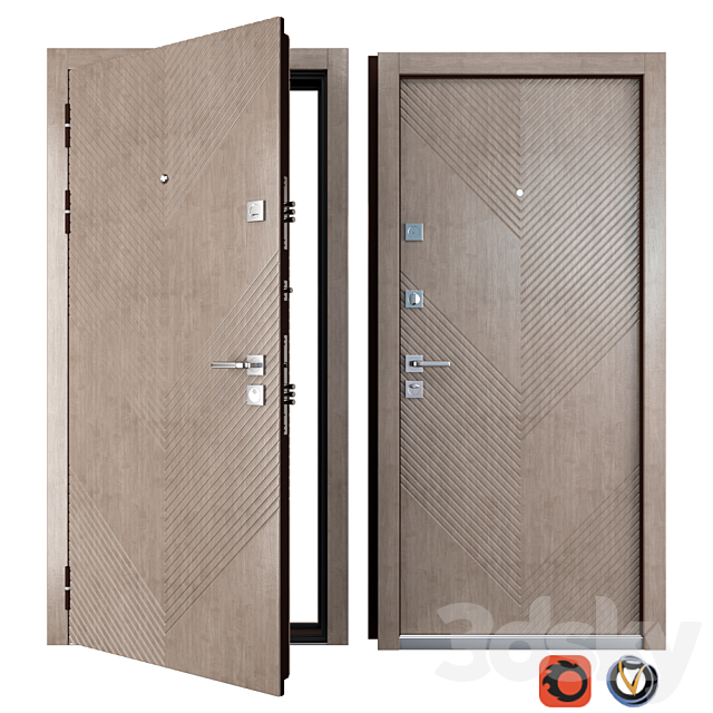 Entrance metal door Olion (Zimen) 3DSMax File - thumbnail 1