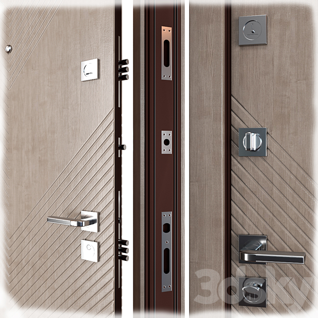 Entrance metal door Olion (Zimen) 3DSMax File - thumbnail 2