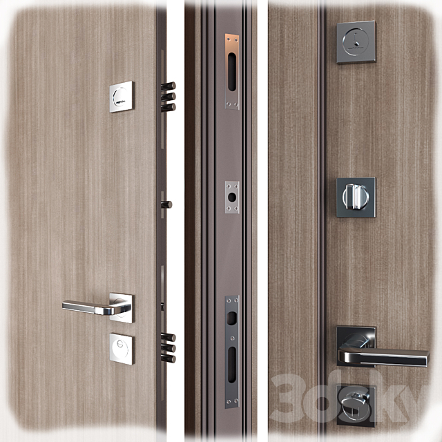 Entrance metal door Rio (Straj) 3ds Max - thumbnail 2