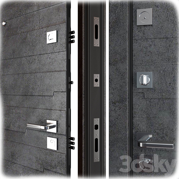 Entrance metal door Senator (Favorit) 3DS Max Model - thumbnail 2