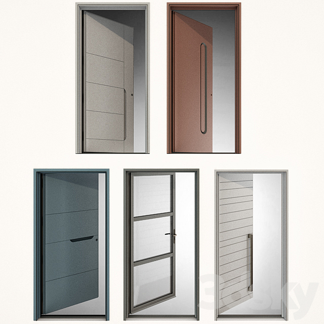 Entrance metal doors 3ds Max - thumbnail 2