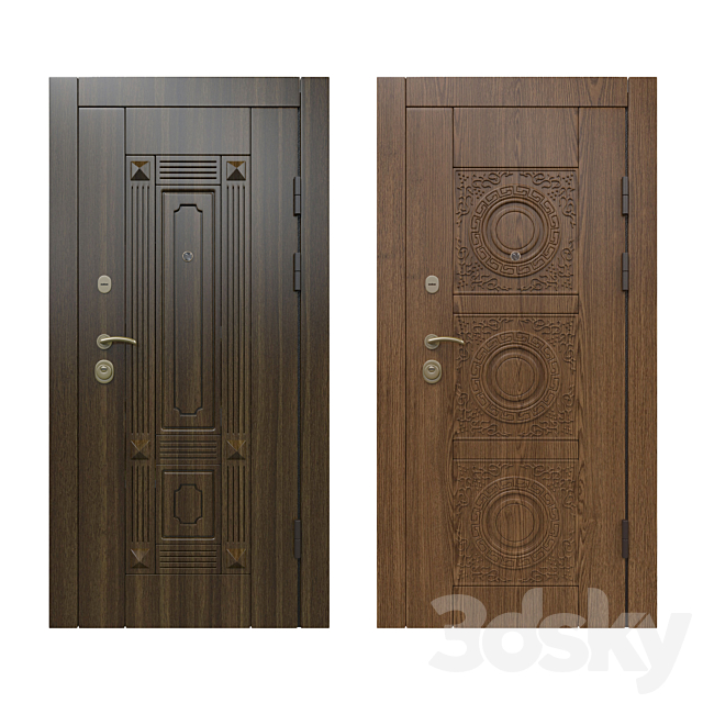 Entrance metal doors Torex 3DSMax File - thumbnail 2