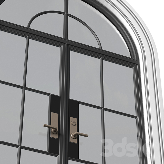 Entrance street arched Doors in Art Deco style.Entrance to the house.Front Door.Arched Opening Window.Outdoor Entrance classic door.External Doors. Exterior Door.Street Doors 3DS Max Model - thumbnail 3