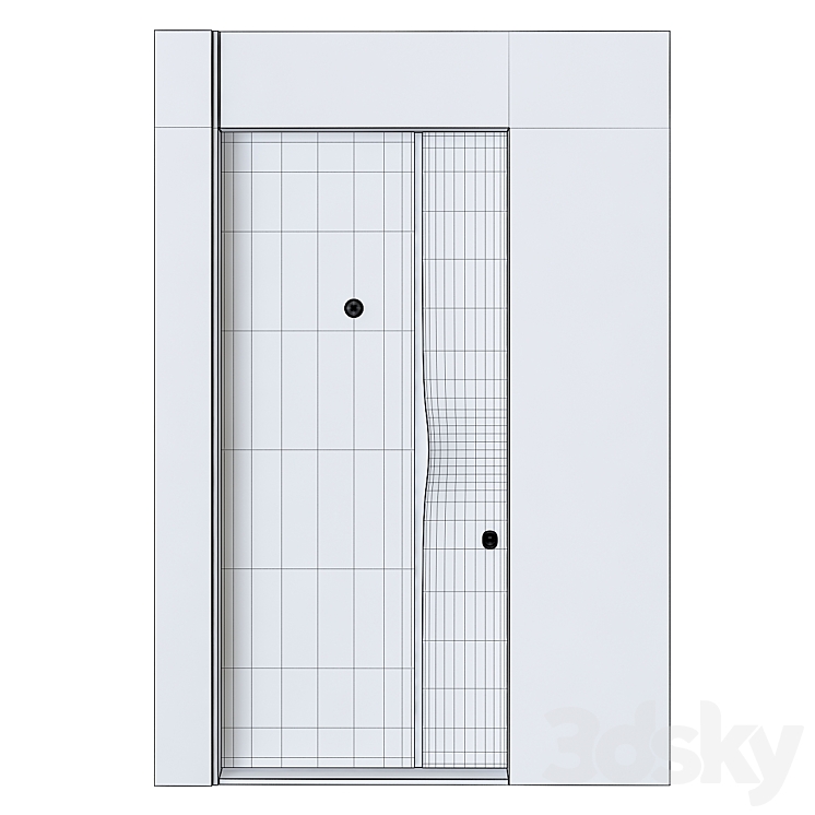 entrance villa door 3DS Max Model - thumbnail 2