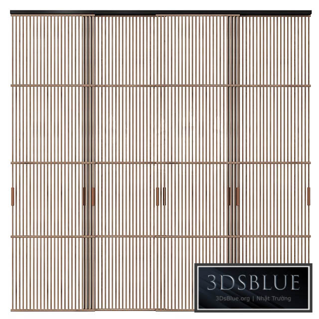 Ethnic style sliding partition 3DS Max - thumbnail 3