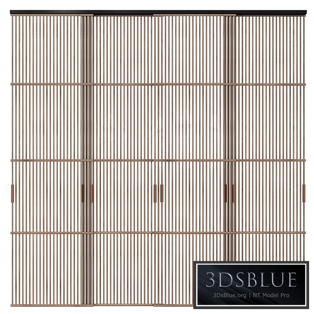 Ethnic style sliding partition 3DS Max - thumbnail 3