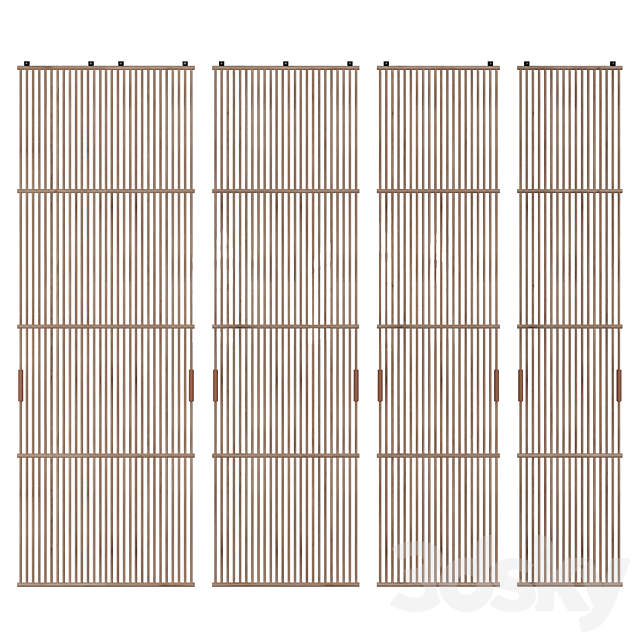 Ethnic style sliding partition 3DSMax File - thumbnail 4