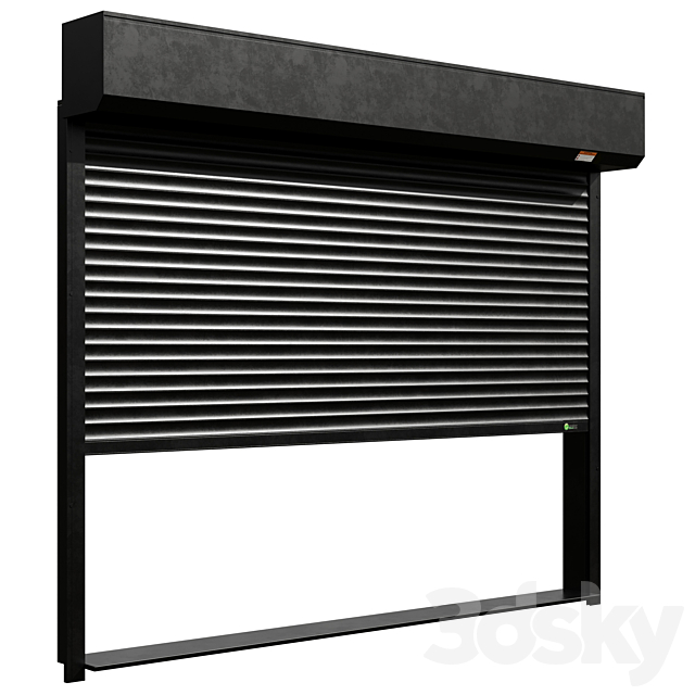 External electric Roller garage shutter – outdoor metal blinds 3ds Max - thumbnail 3