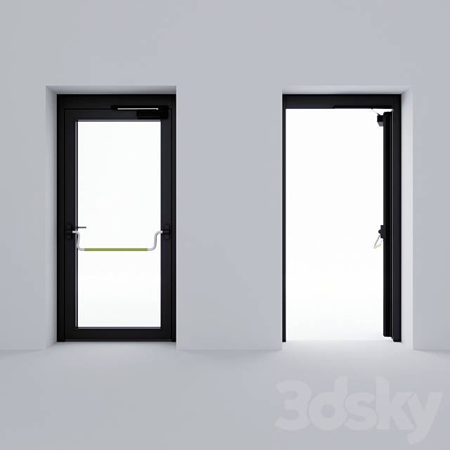 Fire door 3ds Max - thumbnail 2