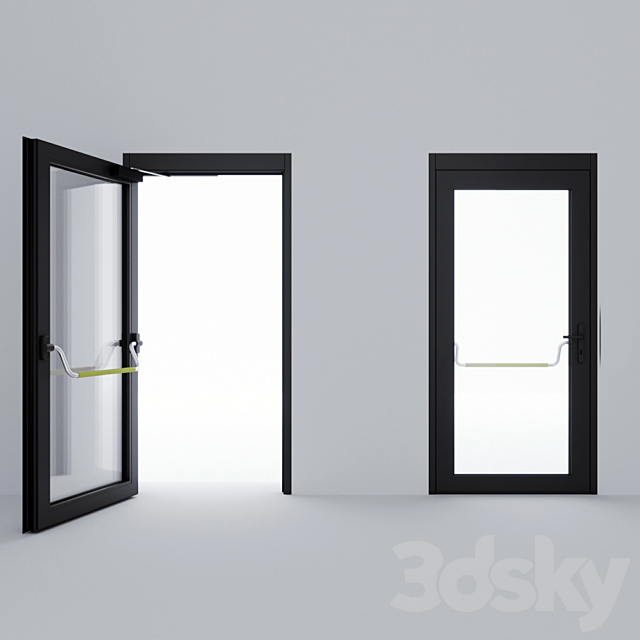 Fire door 3ds Max - thumbnail 3