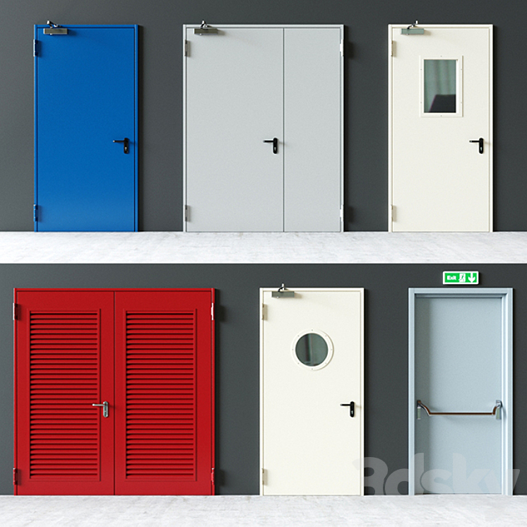 Fire doors from Novoferm Elite + 3DS Max - thumbnail 1