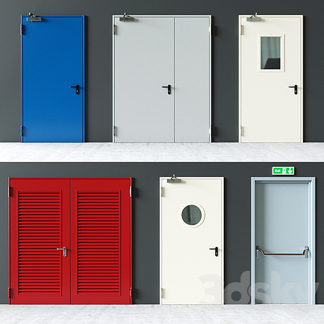 Fire doors from Novoferm Elite + 3DSMax File - thumbnail 1