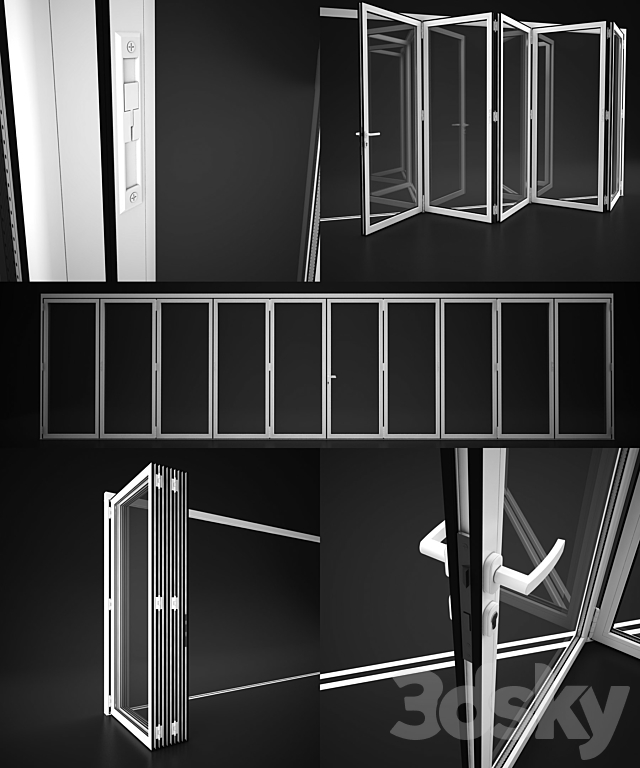 Folding doors Alumil 3DSMax File - thumbnail 2