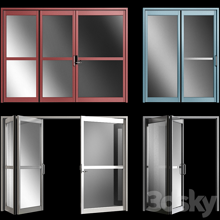 Folding Metal Automatic Door 3DS Max - thumbnail 1