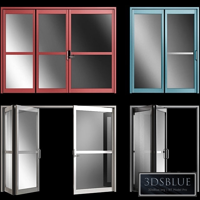 Folding Metal Automatic Door 3DS Max - thumbnail 3