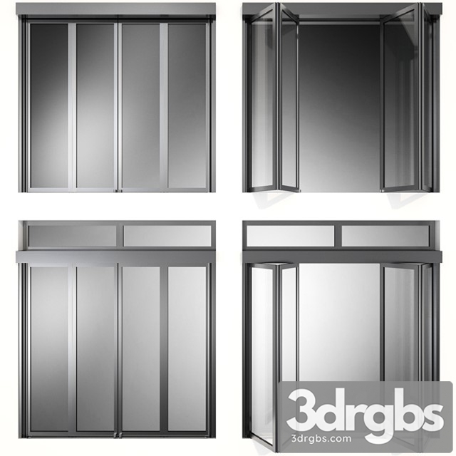 Folding Metal Automatic Doors 3dsmax Download - thumbnail 1