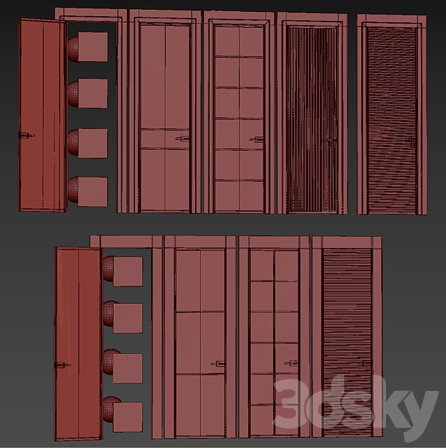 FORMATO glass partition doors from Volkhovets 3DS Max Model - thumbnail 6