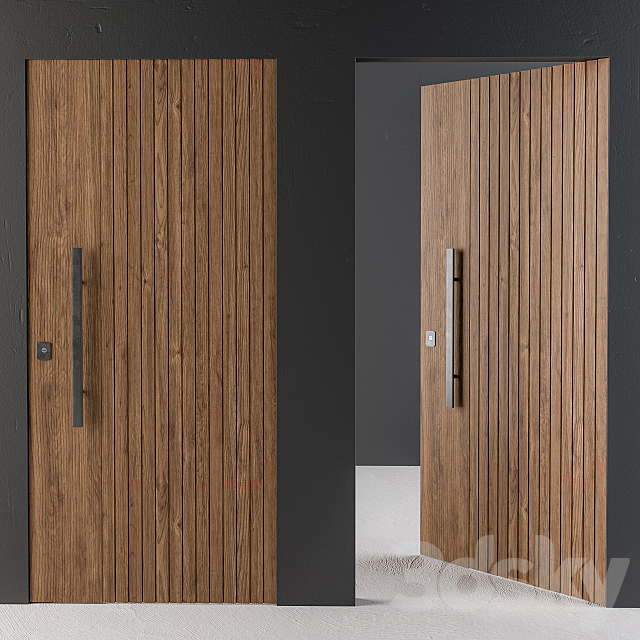 Frameless Door-2Type Minimal 3DS Max Model - thumbnail 2