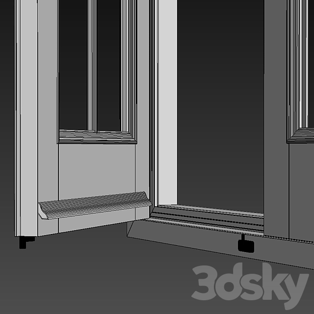 French balcony door 3DSMax File - thumbnail 3