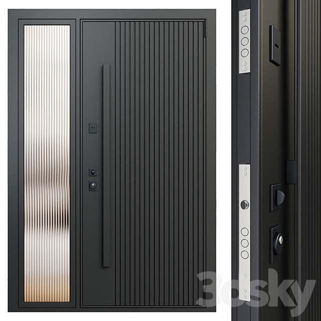 Front door 001-Portalle 3ds Max - thumbnail 1