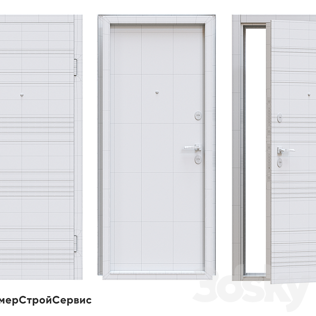 Front door ALASKA – PolymerStroyServis 3DS Max Model - thumbnail 3