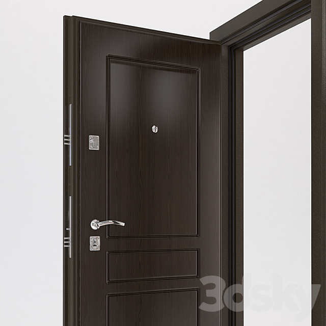 Front door metal wood 3DSMax File - thumbnail 2