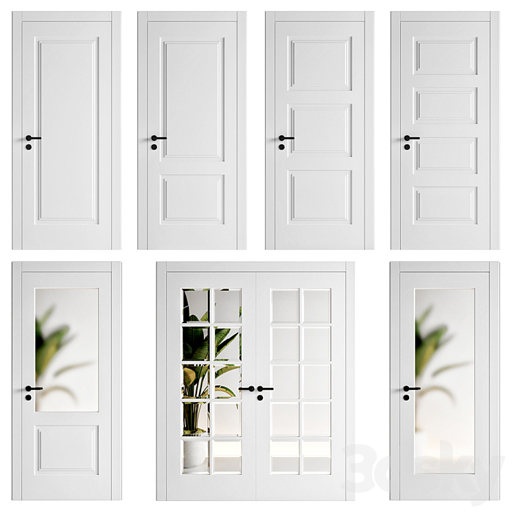 Garofoli Doors Set 4 3DS Max - thumbnail 1