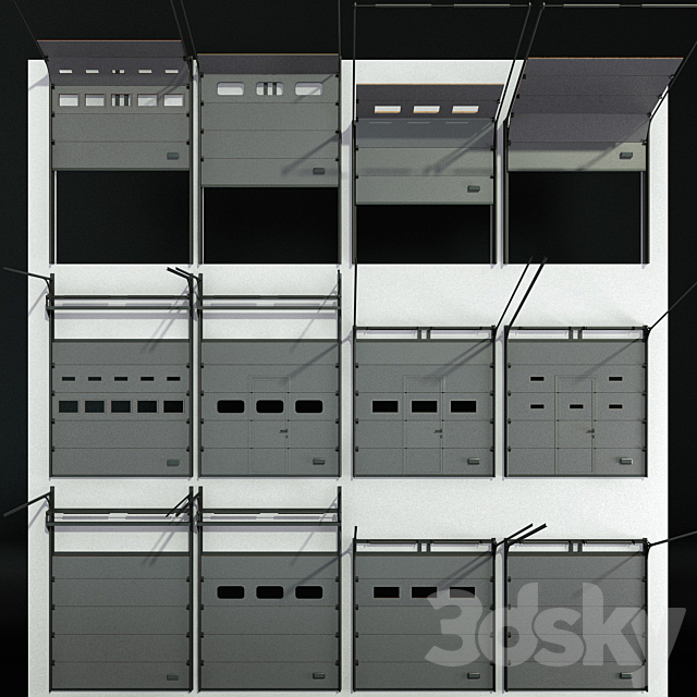 Gates for garage or warehouse 3ds Max - thumbnail 3