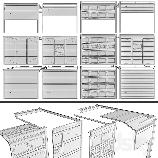 Gates for garage or warehouse 3DS Max Model - thumbnail 2