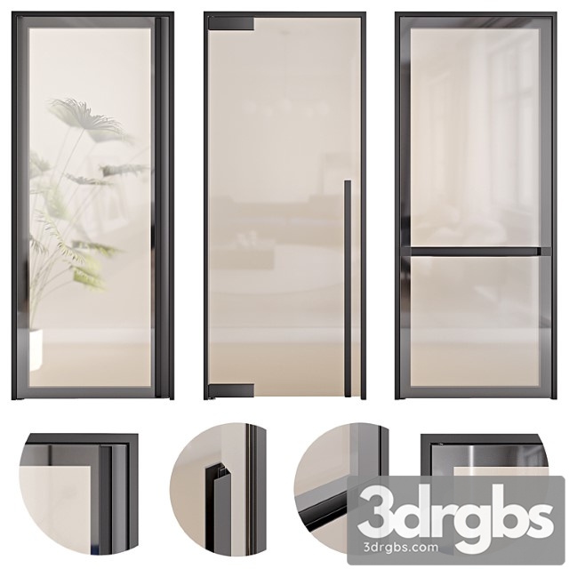 Glass Anyway Doors 3dsmax Download - thumbnail 1