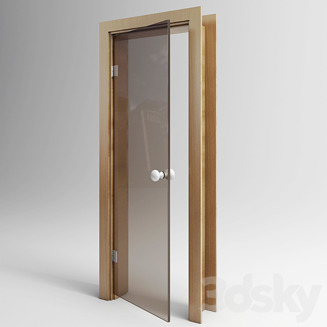 Glass door for sauna 3DSMax File - thumbnail 1