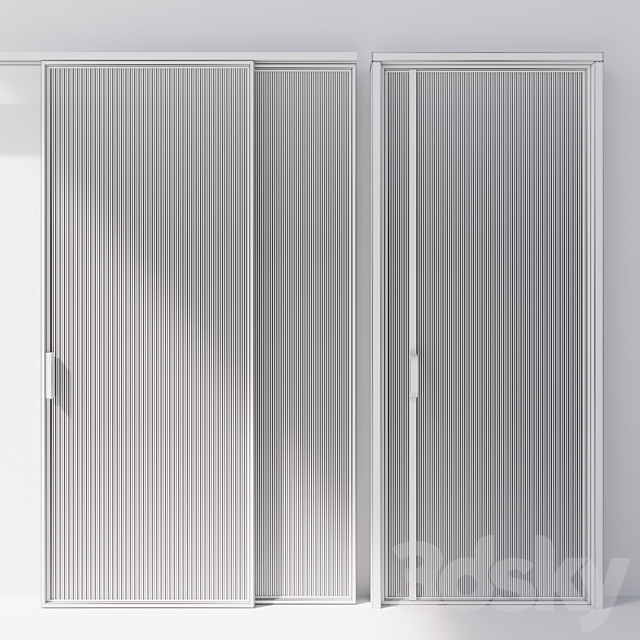 Glass door pocket and swing system 3DS Max Model - thumbnail 3