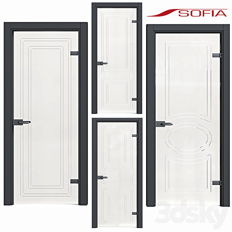 Glass doors Phantom Classic Sofia 3DS Max - thumbnail 1