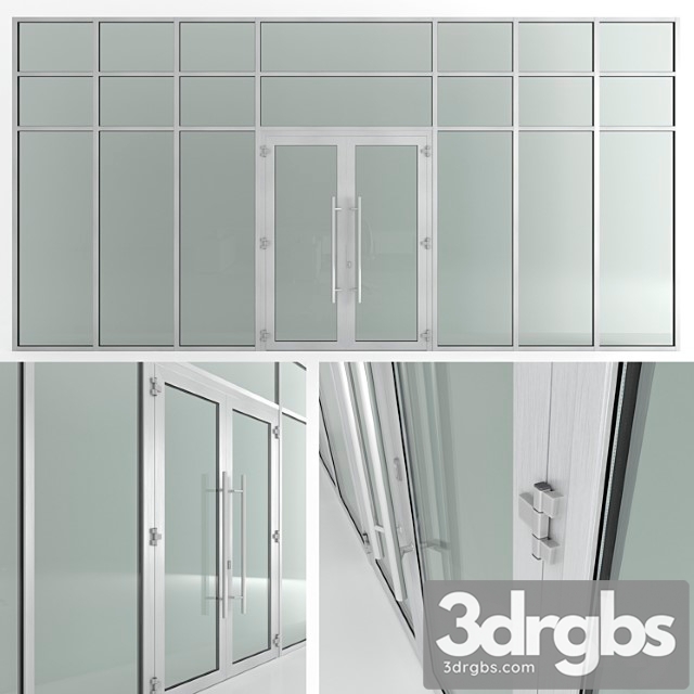 Glass fire doors and partitions nayada. rack profile. 3dsmax Download - thumbnail 1