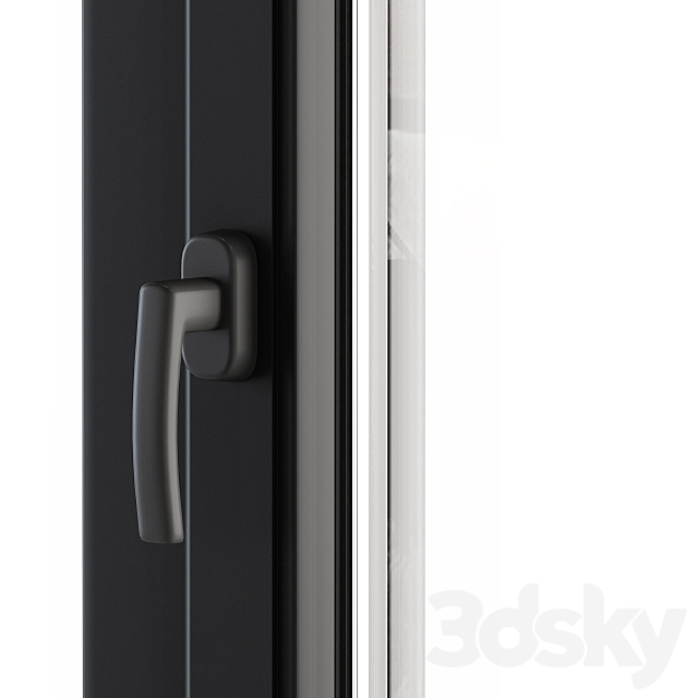 Glass Modern Door Black 3ds Max - thumbnail 3