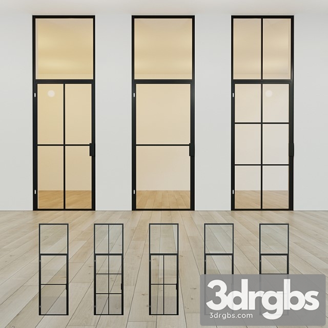 Glass partition. a door. 13 3dsmax Download - thumbnail 1