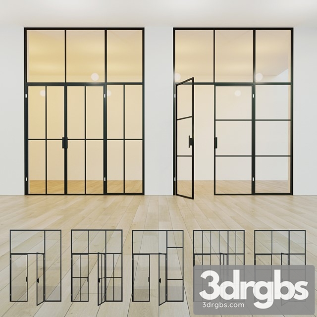 Glass partition. a door. 15 3dsmax Download - thumbnail 1