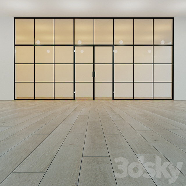 Glass partition. A door. 17 3DS Max Model - thumbnail 3