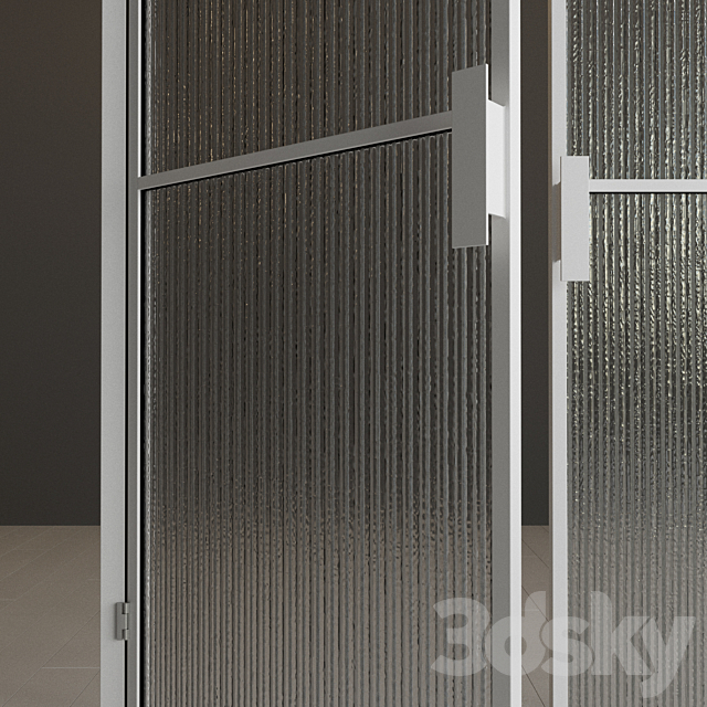 Glass partition. A door. 43 3ds Max - thumbnail 2