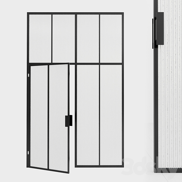 Glass partition. Door. 103 3DS Max - thumbnail 1